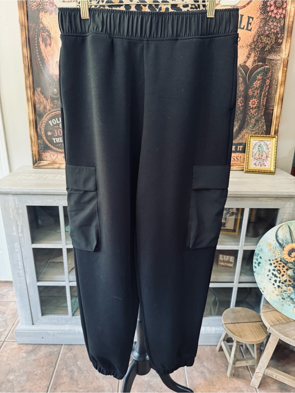 RAE MODE Women's Black Cargo Pocket Jogger Pant Size 1XL